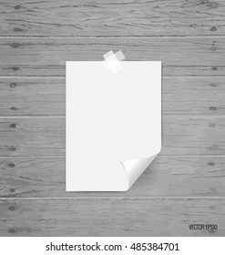 Blank white papers, ready for your message. Vector illustration.
