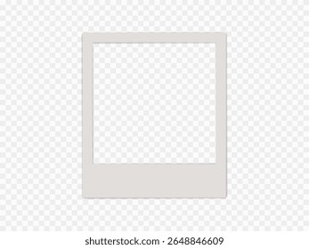 Blank white photo frame, vintage postcard photo frame mockup with highlighted shadow, realistic, set, photo, mockup, image, frame, card, vector, png.