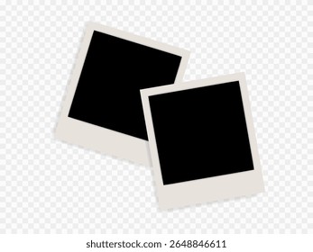 Blank white photo frame, vintage postcard photo frame mockup with highlighted shadow, realistic, set, photo, mockup, image, frame, card, vector, png.