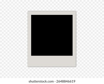 Blank white photo frame, vintage postcard photo frame mockup with highlighted shadow, realistic, set, photo, mockup, image, frame, card, vector, png.