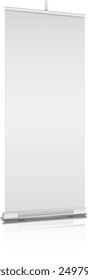 Blank white presentation board mockup. Realistic panel