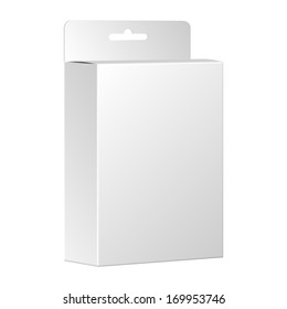 Blank White Product Package Box. Vector