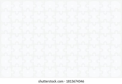 Blank white puzzle template. vector