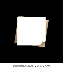 Blank white rectangular paper vector illustration.
