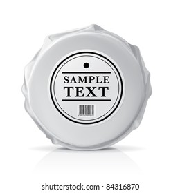 Blank white round package for new design. Eps10 vector