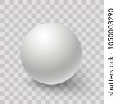 Blank of white round sphere or 3d ball. Vector.