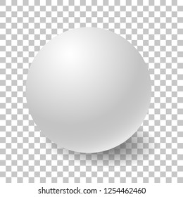 Esfera redonda blanca en blanco o bola 3d. Vector.