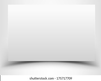 Blank white sheet of paper with shadow