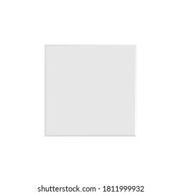 Blank white sheet of paper with shadow.  A place for your text.  square notebook sheet with copy space isolated on a white background