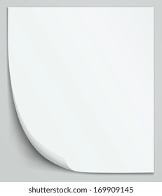 Blank white sheet of paper. Vertical notebook layout.