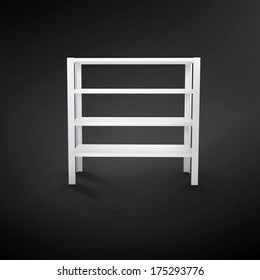 blank white Shelf 