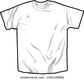Blank White Shirt Vector for Mockups