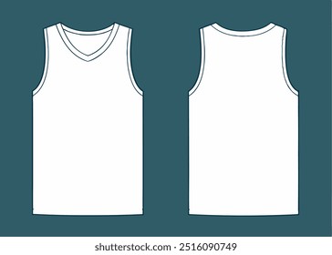 Blank white sleeveless shirt mockup, perfect for showcasing your designs. This versatile template can be used for t-shirt designs, branding, and more.