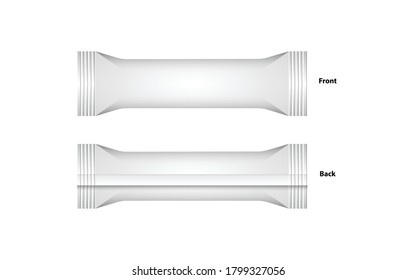 Plantilla de empaque de barra blanca en blanco