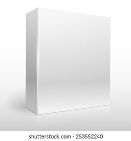 Blank White Software Box Vector Template Stock Vector (Royalty Free ...