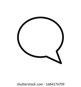 blank white speech bubble icon isolated on white background. vector illustration