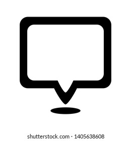 blank white speech bubble isolated on white background for input words announcement or advertisement. vector illustration