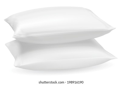 Blank white square pillow - Illustration EPS-10