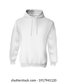 Blank white sweatshirt hoodie mockup for branding isolated