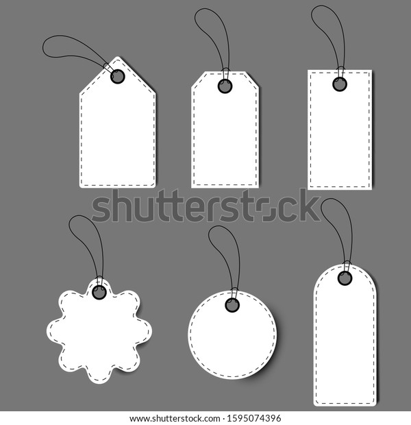 Blank White Taq String Sale Discount Stock Vector (Royalty Free ...