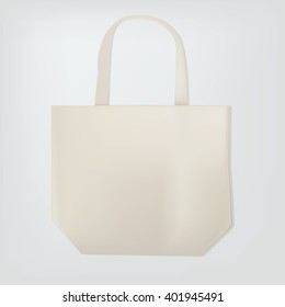 Blank White Tote Bag. Template For Your Design