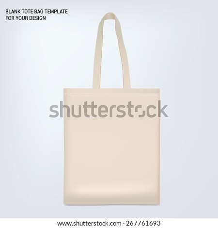 Blank White Tote Bag Template Your Stock Vector (Royalty Free ...