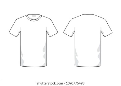 Similar Images, Stock Photos & Vectors of Blank white T-shirt template ...