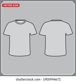 Blank white T-shirt template.  eps 10