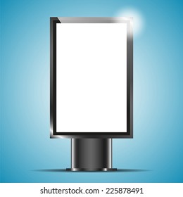 Blank white vertical billboard with place for your design