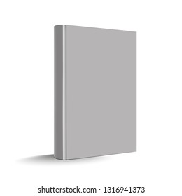Blank White Vertical Hardcover Book - Vector Illustration - Isolated On White Background