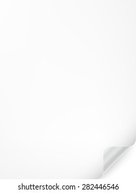 Blank white vertical page Vector illustration  white