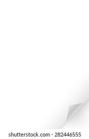 Blank white vertical page Vector illustration  white