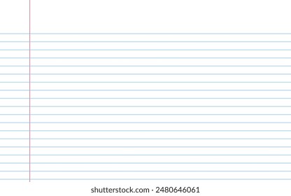 Blank white worksheet blue stripes exercise book vector design