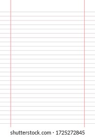 Blank white worksheet exercise book, Squared paper, Vector EPS 10 illustration.