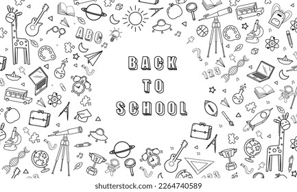 Blank white worksheet exercise book and back to school vector design.