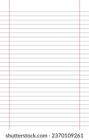 Blank white worksheet exercise book, Squared paper, Vector	
