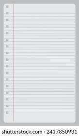 Blank white worksheet exercise book and back to school vector design.