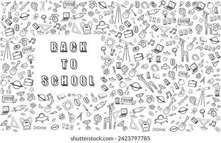 Blank white worksheet exercise book and back to school vector design.