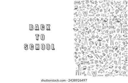 Blank white worksheet exercise book and back to school vector design.