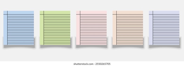 Blank white worksheet exercise book. Realistic rule paper page of notebook. School sheet with lines and grid. Notepad for mathematics and letter and blank notepaper isolated on gray background eps10 a