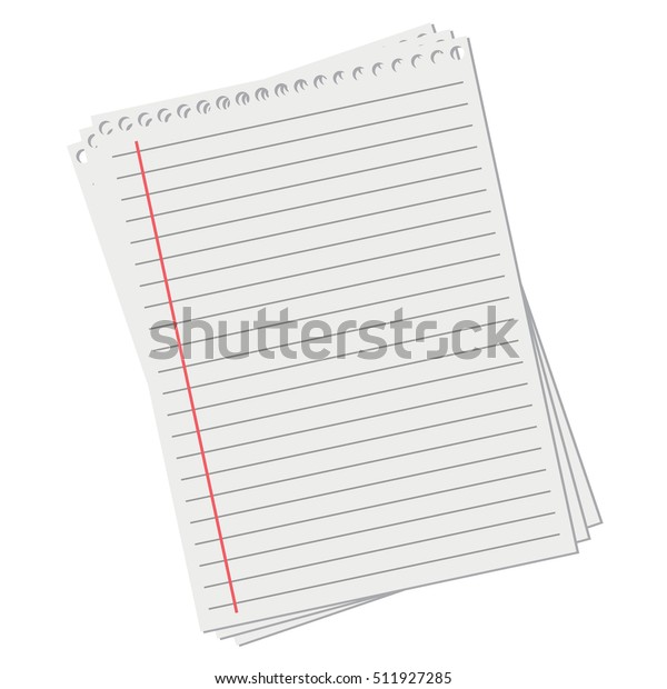 Blank White Worksheet Exercise Book Vector Stock Vector (royalty Free 