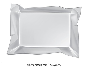 Blank white wrap box package for new design. Eps10 vector