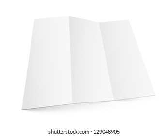 Blank white zigzag folded paper set