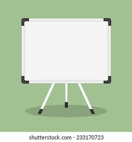 Blank Whiteboard, Flat Design, Vector Eps10 Illustration