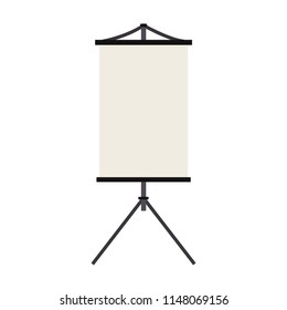 Blank whiteboard isolated