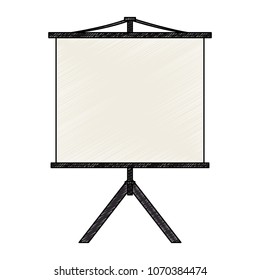 Blank whiteboard isolated scribble