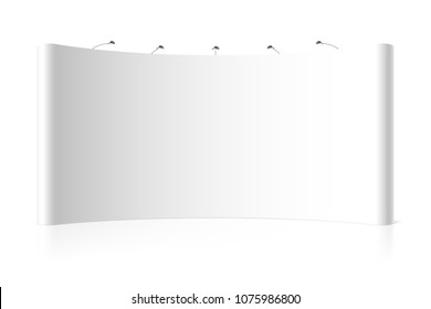 Blank Wide Trade Exhibition Stand, Vector Illustration