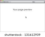 Blank window of internet browser with fly sitting on the screen