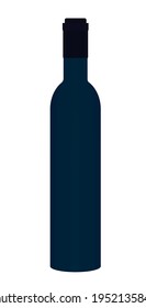 Blank wine bottle. vector illustration