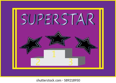 A blank winners podium with first, second and third place for awards ceremony. Vector illustration